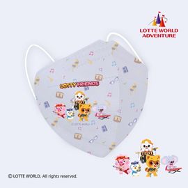 [The good] 2D Lotte World Mask (3 pieces, small)_Lotte World Collaboration, Theme Park Concept, Icon Design, Character Motif_Made in Korea